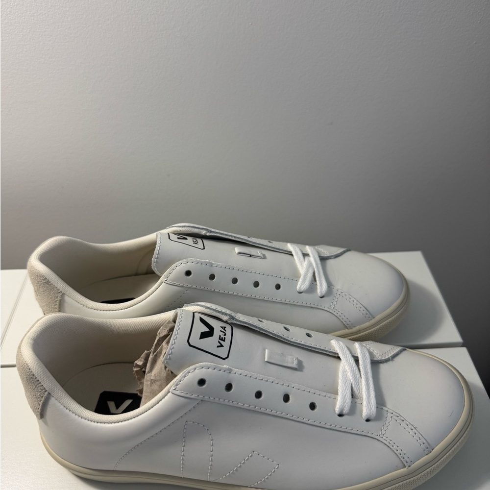 Veja Unisex White Leather Sneakers